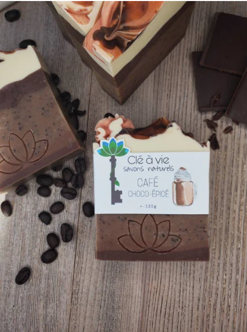 Savon Choco-Épicé, parfum de chocolat, café et cannelle - Clé à vie